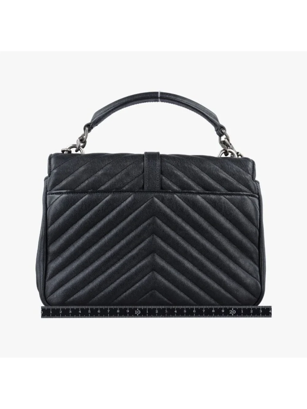 Saint Laurent Carre Black Leather Shoulder Bag
